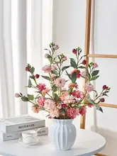 山茶花の造花【高級インテリア装飾・リビングやダイニング用】