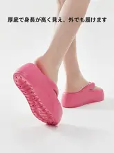 厚底ビーチサンダル【女性用・夏用・滑り止め・鼻挟みデザイン】