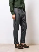 エイビーロウ メンズ テーパードパンツ【軽量ウール・イージーケア・9分丈】