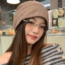 可愛らしいデザインのゆったりした帽子【女性用・顔を小さく見せる・カジュアル】（セットアップ対応）