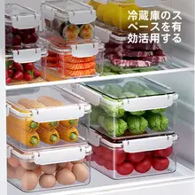 大容量透明密閉食品用冷蔵ボックス【高温に耐えるプラスチック製・蓋付き・長方形】