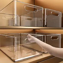 デスクトップ用収納ボックス【お菓子や小物整理用・プラスチック製・透明アクリル・長方形】