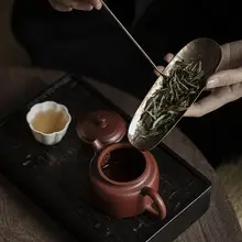 304ステンレス製 茶匙【創意デザイン・火焼き銅色・茶道用】
