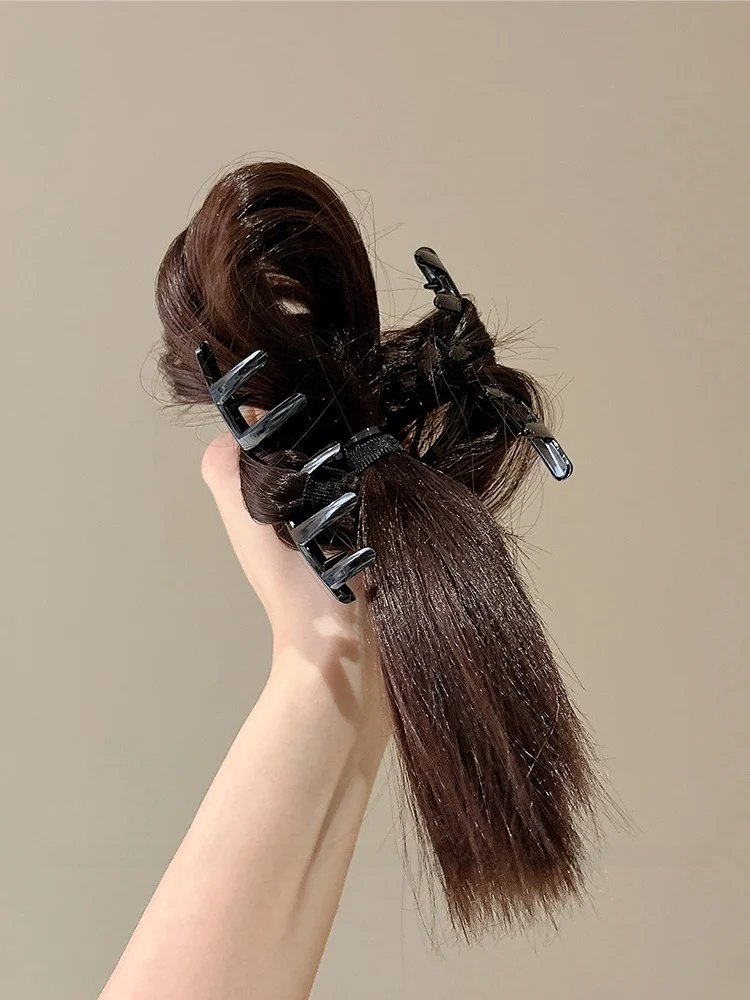 新中式低めお団子ヘアクリップ：ロングヘアまとめ髪に不器用な人でも簡単かつ崩れにくいアレンジを実現