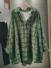 レトロチェック柄シャツ【薄手・フィット・カジュアル・日焼け防止】（セットアップ対応）