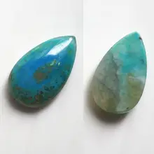 ペルー産天然青色オパール裸石ペンダント【水滴型・美しいデザイン】