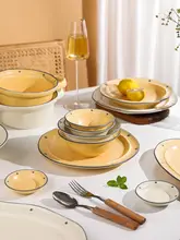 モランディドット マットセラミック食器セット【不規則デザイン・盛り付け皿・ご飯茶碗】