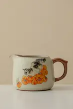 兮元記 陶製大容量分茶器【女性用・茶海・汝窯デザイン】