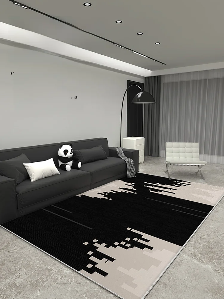 3畳カーペット長方形 200×300cm ホワイト リビング用 洗濯不要 ラグジュアリー感