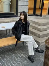 Vickyoung 高腰デニムパンツ【暖かいフリース・スリムフィット・カジュアル】