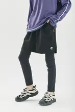 フェイクレイヤード スポーツパンツ キッズ ガールズ 軽量 4WAYストレッチ 秋冬 「cicochild」