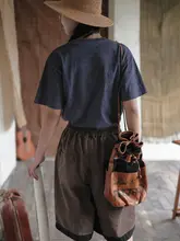 南山草木染 全棉ラウンドネックTシャツ【ゆったりシルエット・夏用・ショートスリーブ】