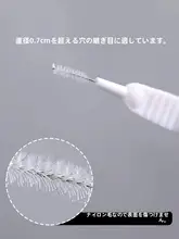 シャワーヘッド清掃ブラシ【家庭用・バスルーム用・隙間洗浄・ストレートデザイン】