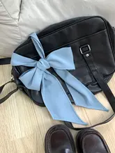 リボンデザインのJK制服用蝶ネクタイ【合成シルク・長尺】