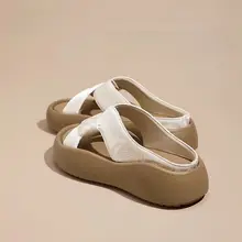 夏用 厚底サンダル【女性用・カジュアル・ビーチ・国風デザイン・一体型】