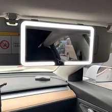 車載用化粧ミラー【LED照明・高解像度・コンパクト設計・サンバイザー取り付け可】