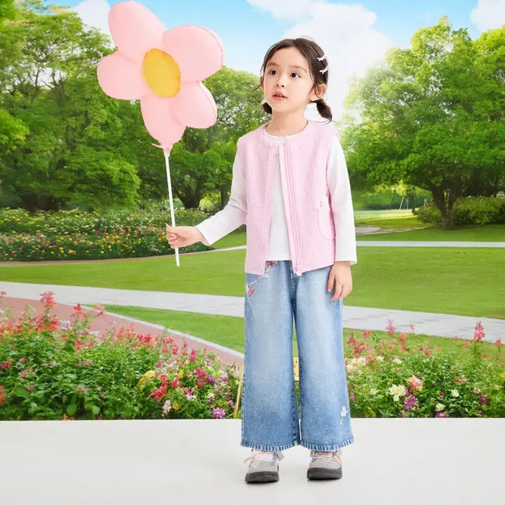 キッズ用デニムパンツ【春用・ゆったり・ストレッチ素材】（セットアップ対応）