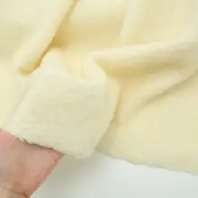 高含毛の立体感ある毛料生地【クリームベージュ・コートやケープ用DIY】