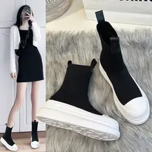 高デザインのハイカットスニーカー【通気性・厚底・インヒール・ブラック】