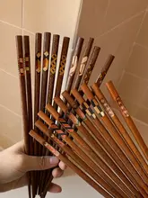 手作り木製花模様の箸【紅檀木製・家庭用・耐久性あり】