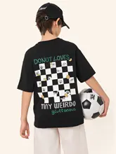Tシャツ 半袖 キッズ ボーイズ 接触冷感 ひんやり カートン柄 丸首 カジュアル 夏「gxgkids」