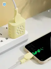 iPhone用データケーブル保護カバー【充電器熱対策・シリコン製・折れ防止】