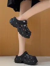 かわいいレトロデザインの厚底サンダル【防滑・通気性・スニーカー風】（セットアップ対応）