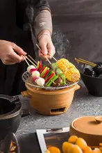 小型 日式煮茶炉セット【家庭用・全4点・茶器・炭火焙煎】