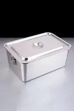 運搬ボックス ストレージ 収納ボウル ステンレス製 蓋付き 工具用