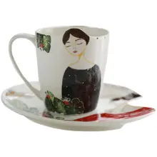 北欧風 陶器製コーヒーカップセット【おしゃれな紅茶・マグカップ・カジュアルデザイン】