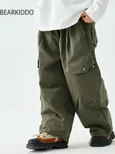 男の子用 春季工事作業パンツ【柔らかい・ストレートシルエット・カジュアル】