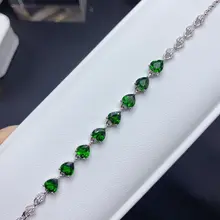 天然トパーズブレスレット【ハート型デザイン・925銀メッキ・シンプルスタイル】