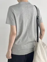 ローマコットンTシャツ【レディース・半袖・ハイネック・ゆったりデザイン】