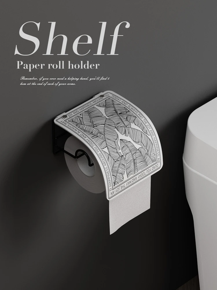 おしゃれな手描き花鳥デザインのトイレットペーパーホルダー：北欧風小清新スタイルの壁掛け式実用ガイド