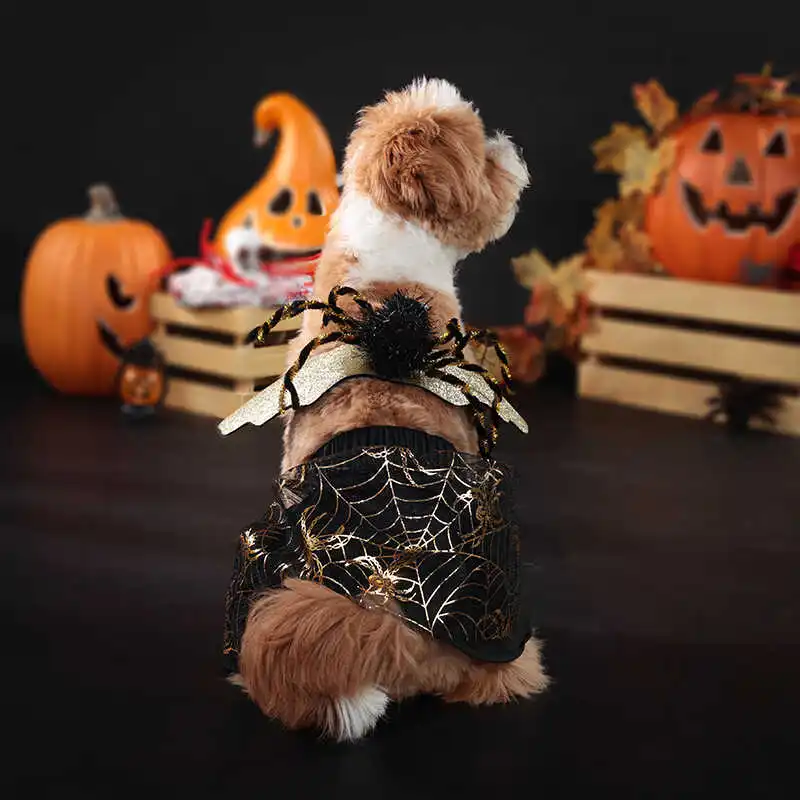 ペット用ハロウィンコスチュームセット：スカート付きクモの羽デザインの実用性と適用範囲