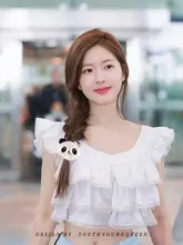 可愛いパンダデザインのファー製ヘアゴム【高弾力・耐久性あり・髪を傷めない】