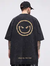 カジュアルなビンテージ洗い加工のコットンTシャツ【ゆったりシルエット・短袖・男性用】