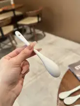 純白陶製ミニスプーン【コーヒーかき混ぜ用・キッチン調味用】