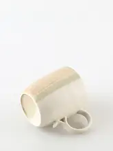 KULE HOME 和風レトロ陶器マグカップ【家庭用・コーヒー・大容量】
