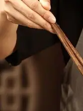 高温耐久性長い木製箸【鶏肉用・火鍋対応・レッドダン木製・油吸引用】
