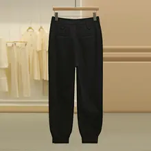 高腰ストレートパンツ【フィット・カジュアルスタイル・束脚デザイン】（セットアップ対応）