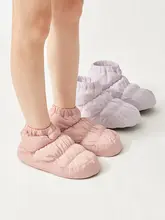 バレエダンス用コットンシューズ【防滑・保温・ピンク・室内用】