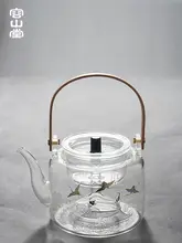 大容量ガラス製急須【耐熱・全自動蒸茶器・電陶炉対応】