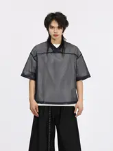 個性的な都市スタイルのボクシーショートTシャツ【カジュアル・重ね着対応】