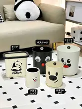 大容量カートゥーンデザインの無蓋ゴミ箱【リビング・寝室・トイレ用】