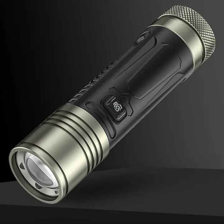 铭久 超高輝度レーザー強光LED懐中電灯【充電式・アウトドア用・小型多機能・タクティカル・遠射】
