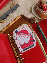 クリスマス用サンタクロースとクリスマスツリーの手作りプラスチック封入仕切りページインデックス