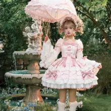 純綿ロングスリーブワンピース【リリーティータイム・オリジナル・ロリータ】