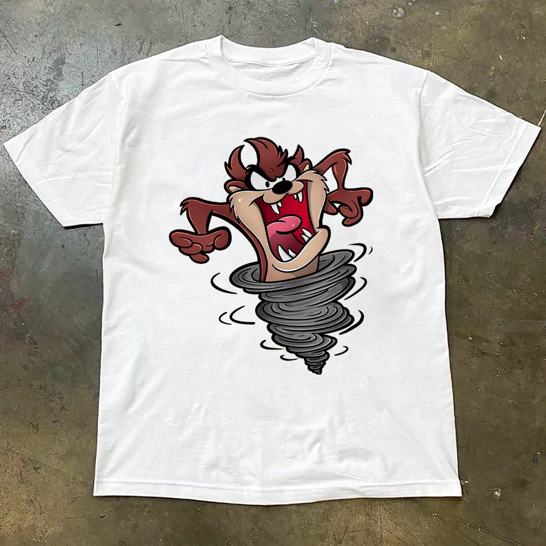 大きな口のキャラクタープリント半袖Tシャツ：2025年春季の人気キャラクターTシャツおすすめモデル