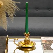 ヴィンテージ風の厚手パイナップル型ハンドキャンドルスタンド【欧風・撮影用プロップ】